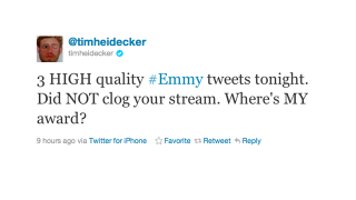 Illustration for article titled Celebrities Tweet About The Emmys